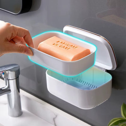 Portable Soap Holder for Home Bathroom, Storage Dish, Waterproof, High Capacity, Gadgets, Products