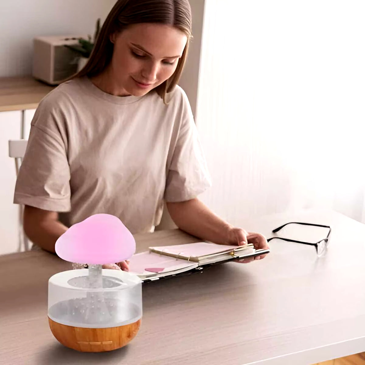 Mini Humidificador de Aire USB Eléctrico Aroma Purificador de Aceite Esencial Aromaterapia Mist Maker Luces para el coche Casa Dormitorio